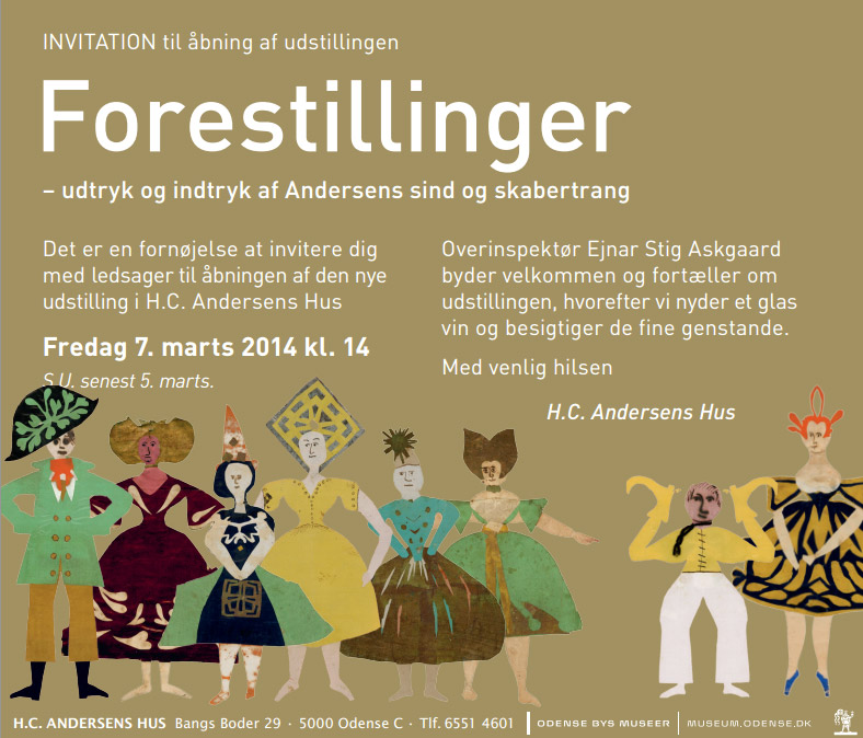 Åbning af udstillingen Forestillinger – udtryk og indtryk af Andersens sind og skabertrang Udstillingen Forestillinger – udtryk og indtryk af Andersens sind og skabertrang