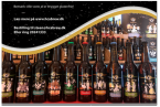Et udvalg af ølflasker fra mikrobryggeriet H.C. Andersens Brewery